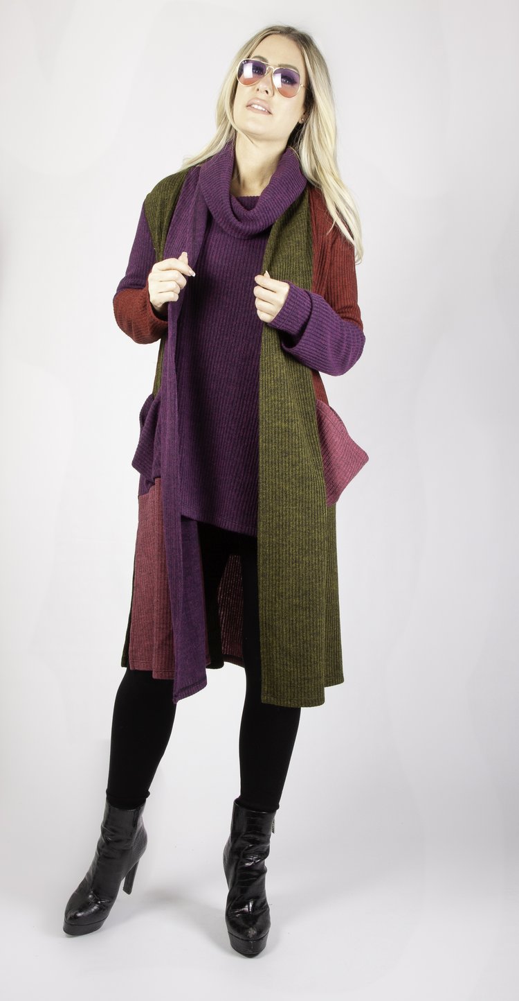 Multi Sweater Coat 373-4902