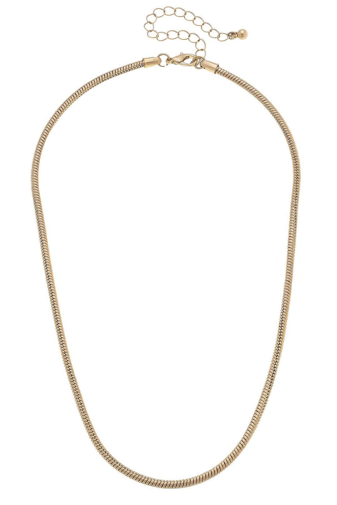 Brooklyn Cord Charm Necklace Base in Shiny Gold