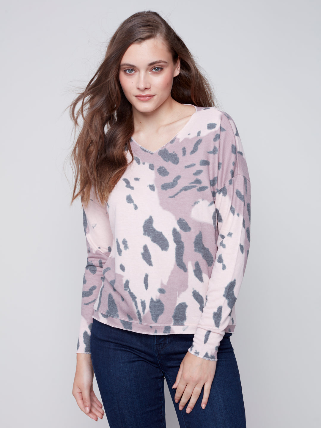 V-Neck Printed Top C1292XPK