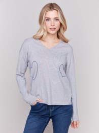 C2679 HEART SWEATER
