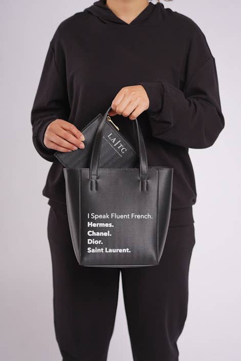 LA Trading Co - BECKY BUCKET BAG - Fluent French (Black)