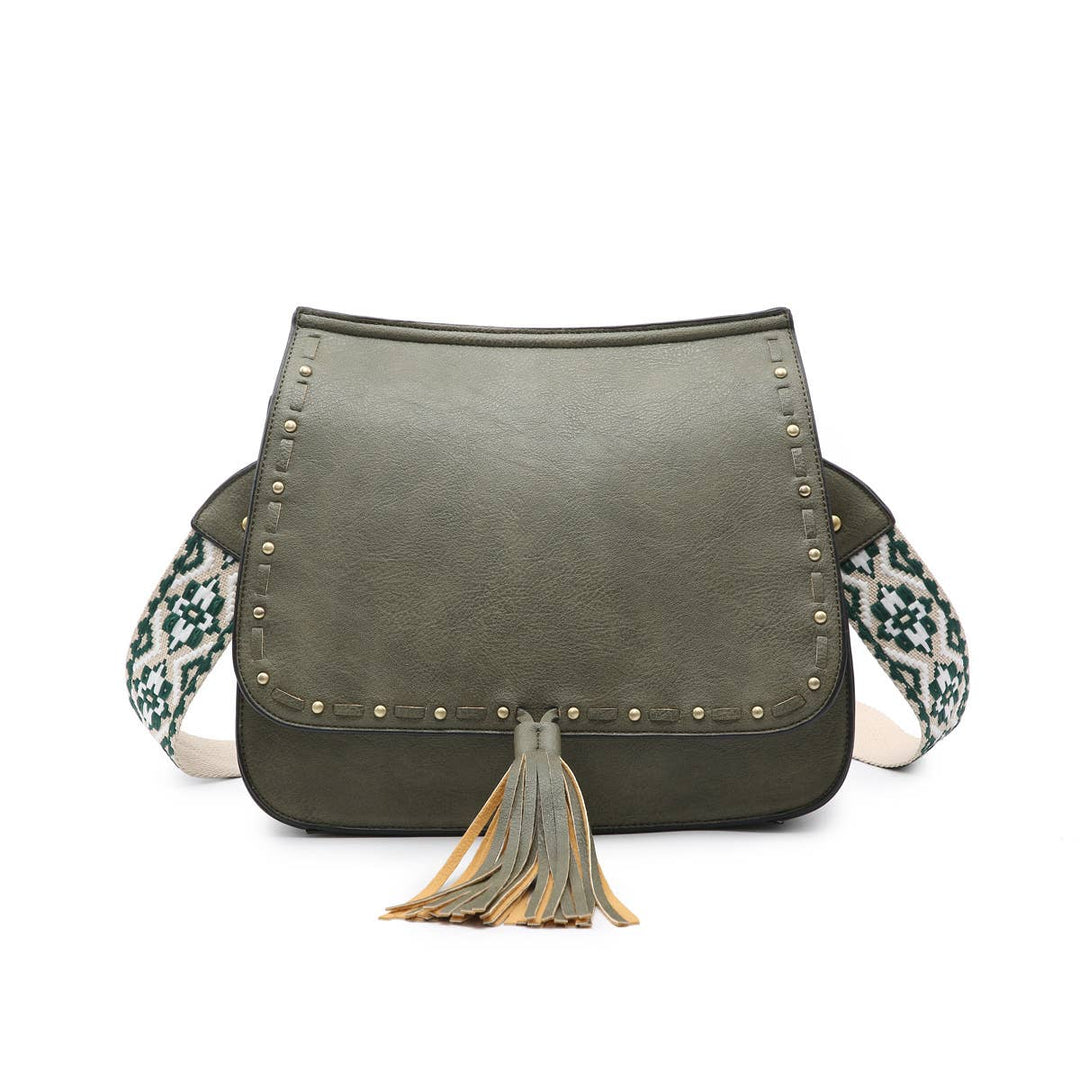 Jen & Co. - M1970 Bailey Crossbody with Print Contrast Strap
