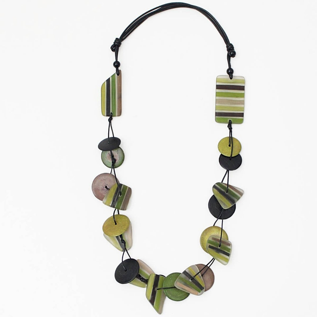 Frosted Green Arielle Statement Necklace
