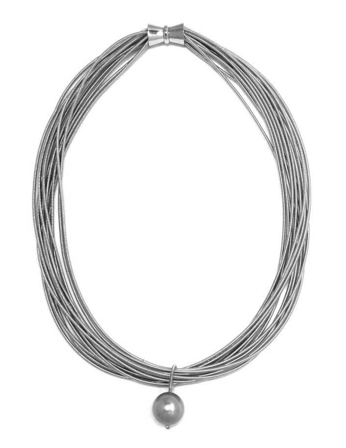 Sea Lily - 503A - Silver PW N w/ Silver MOP Pearl Drop