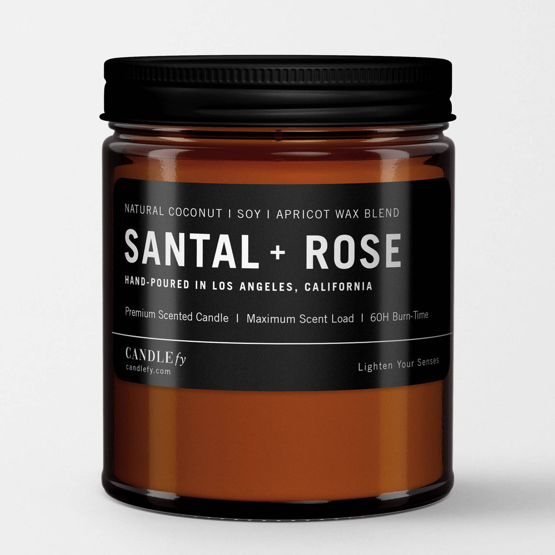 Santal + Rose Coconut Soy Bees Wax Scented Candle