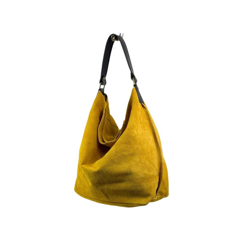 Amplio Bolso Hobo de Piel de Serraje para Mujer. Promo Amor
