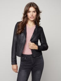 FAUX SUEDE MOTTO JKT C6231RR
