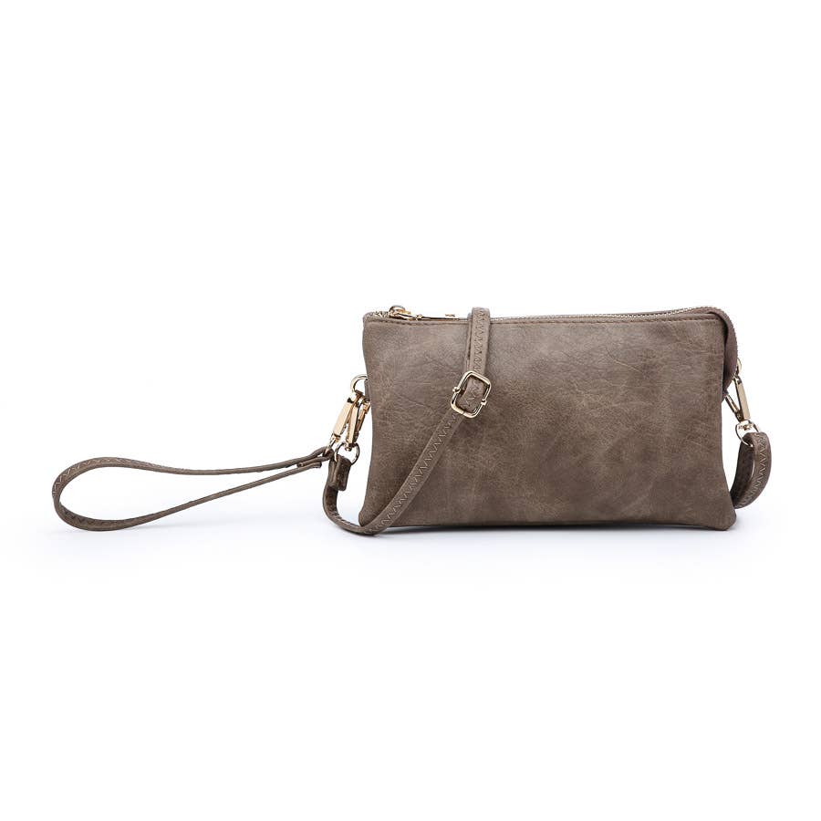 Jen & Co. - M013 Riley Monogrammable 3 Compartment Crossbody/Wristlet