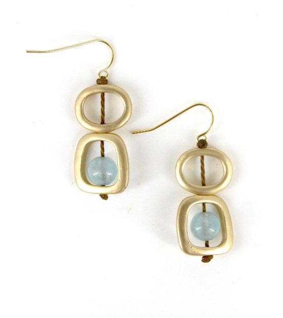 Sea Lily - 410E - Gold Geometric Earring