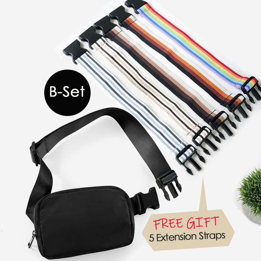 42POPS - SC152137 Crossbody Belt Bag Fanny Pack w/ 5 styling straps
