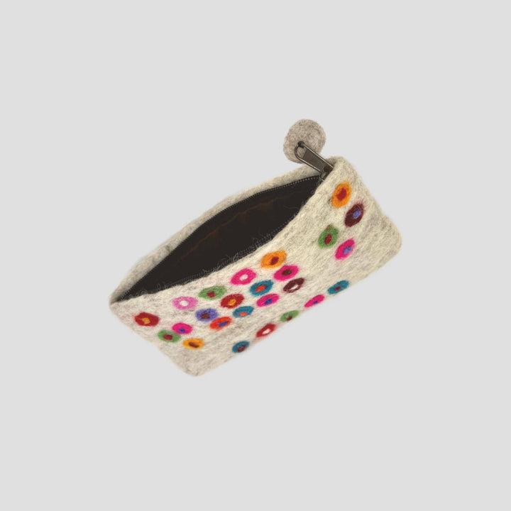 White- Dotted Coin Purse