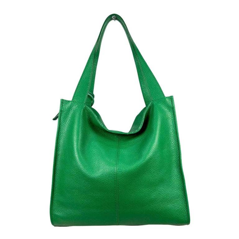 Leather Shopper Bag : Orange