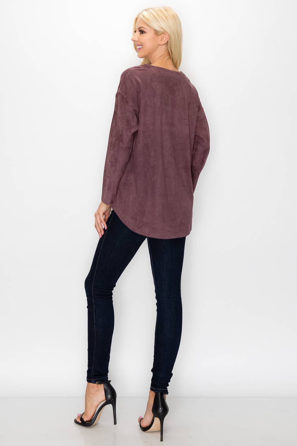 Andrea Suede Top: BERRYWOOD / M / A5415