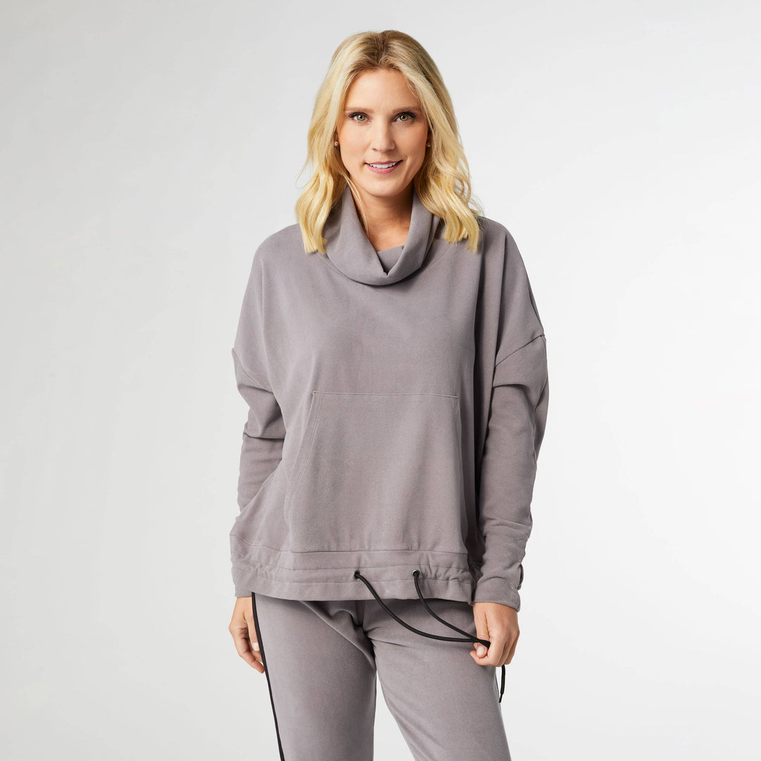 Weekend Brushed Tie Cowl: Lagoon / L/XL