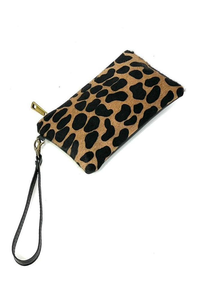Leather handbag: White Zebra
