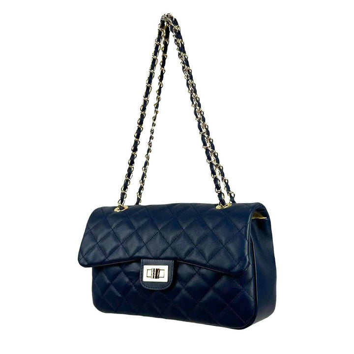 Extra Premium Quilted Leather Bag: Red