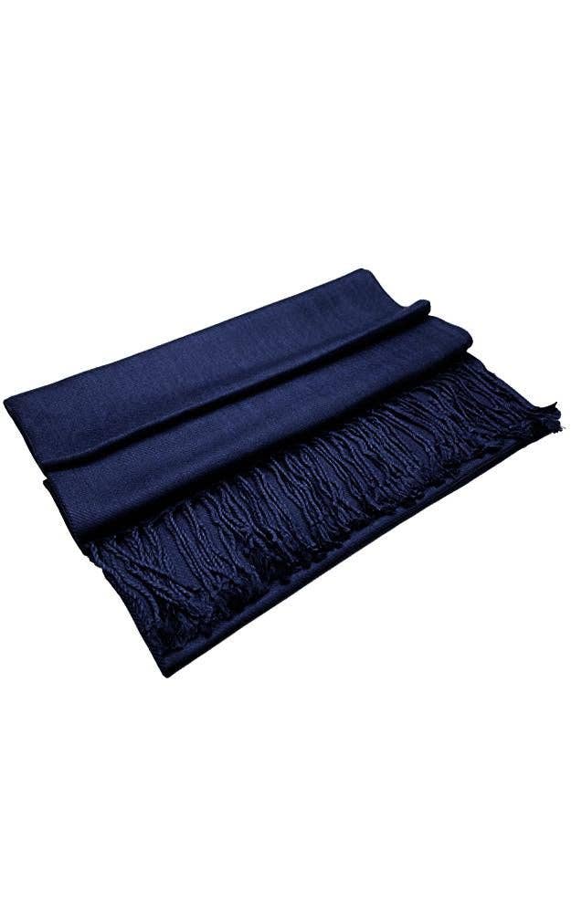 Navy Pashmina Shawl Scarf