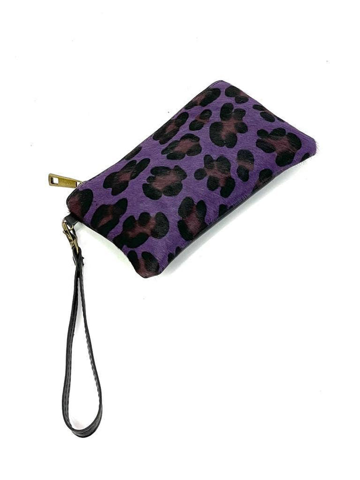 Leather handbag: White Zebra