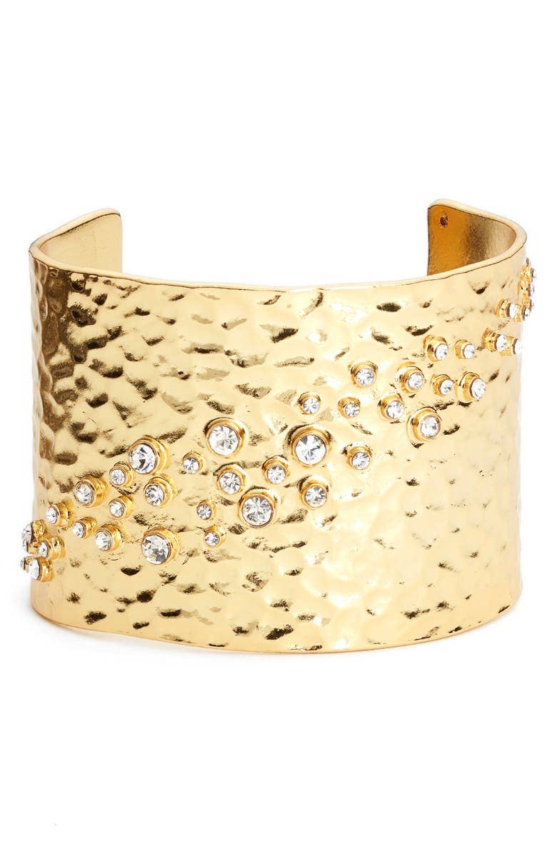 Embellished Cuff Bracelet  Silver