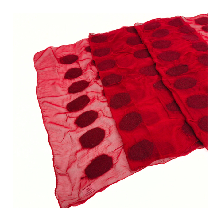 Polka Dotted Felt Soft Scarf