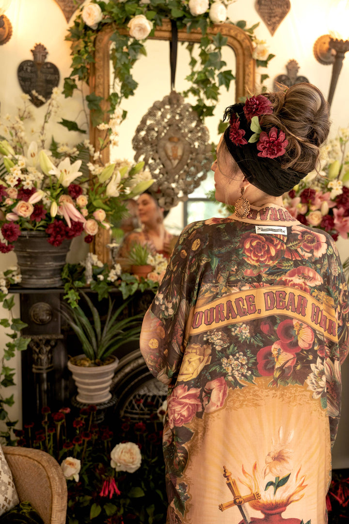 Courage Dear Heart Boho Kimono Duster