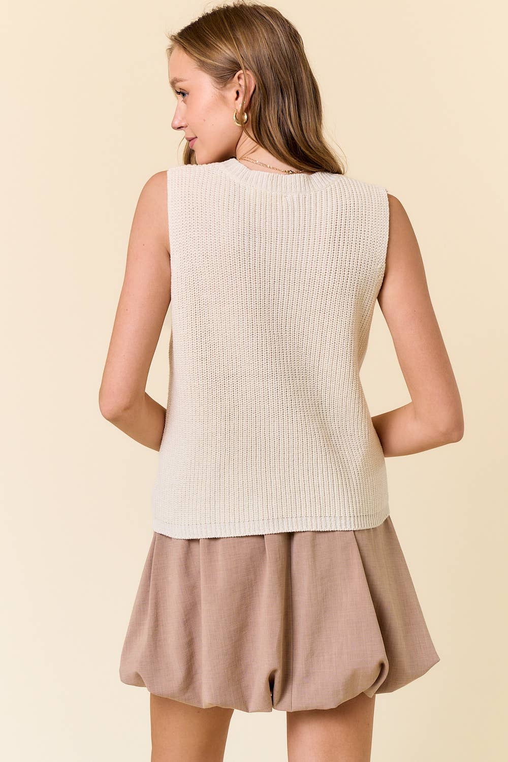 BEACH SWEATER TANK TOP  LT.BLUE / S