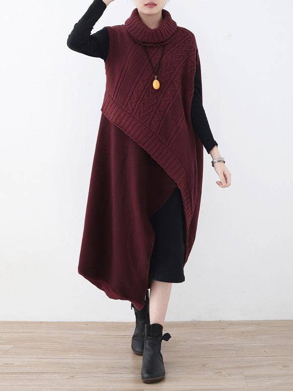 Casual Sleeveless Dress: BLACK / ONE SIZE