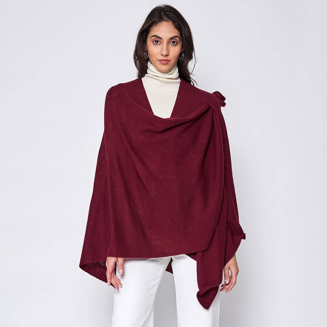 Ruana with Shoulder Strap: PNK