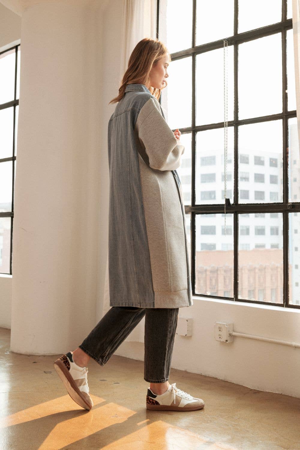 Denim Jacket: Heather Grey / M / 55764DN