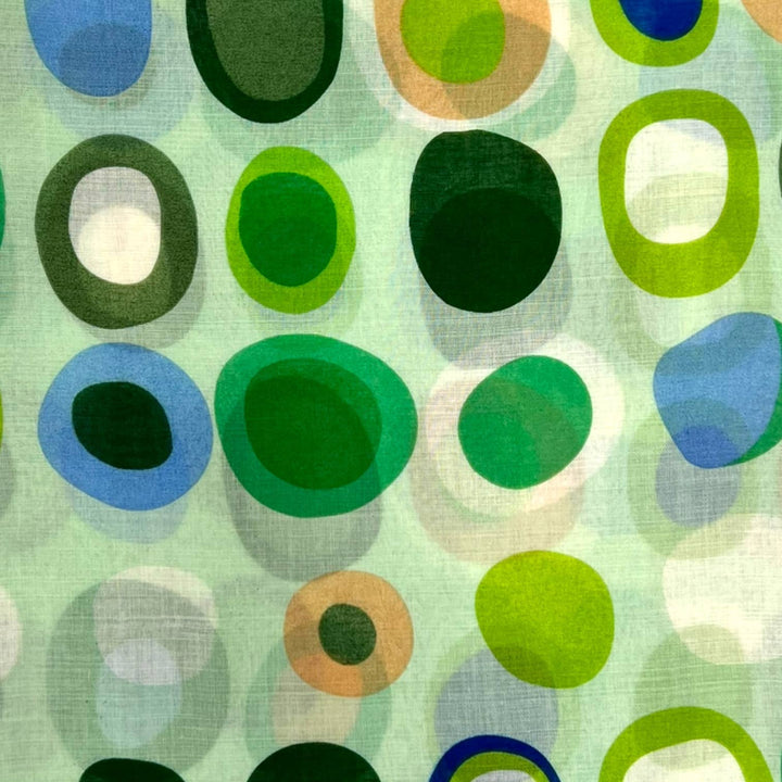 Retro style dots scarf : White