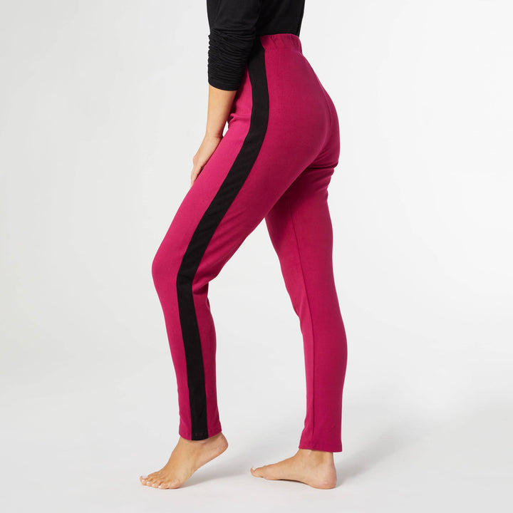 Brushed Legging with Side Stripe: Grey / L/XL