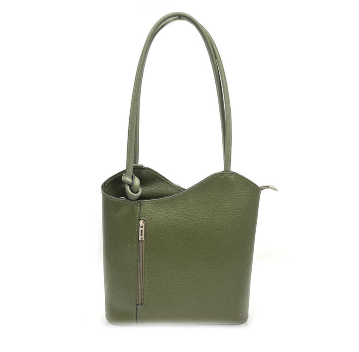 Convert to Backpack Leather Bag Made in Italy