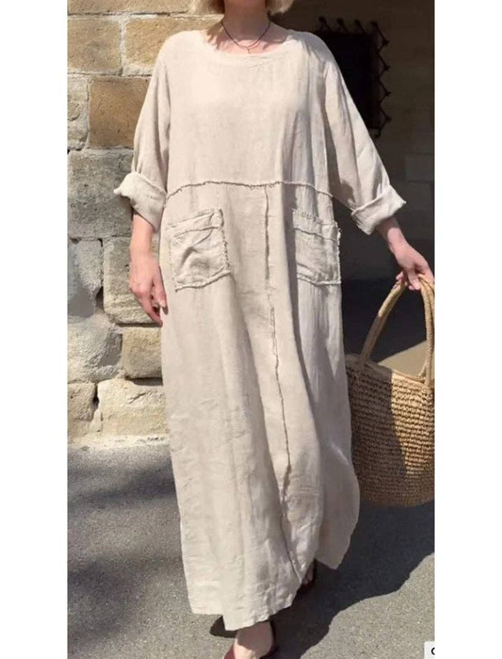 Pocket Maxi Dress: YELLOW / S