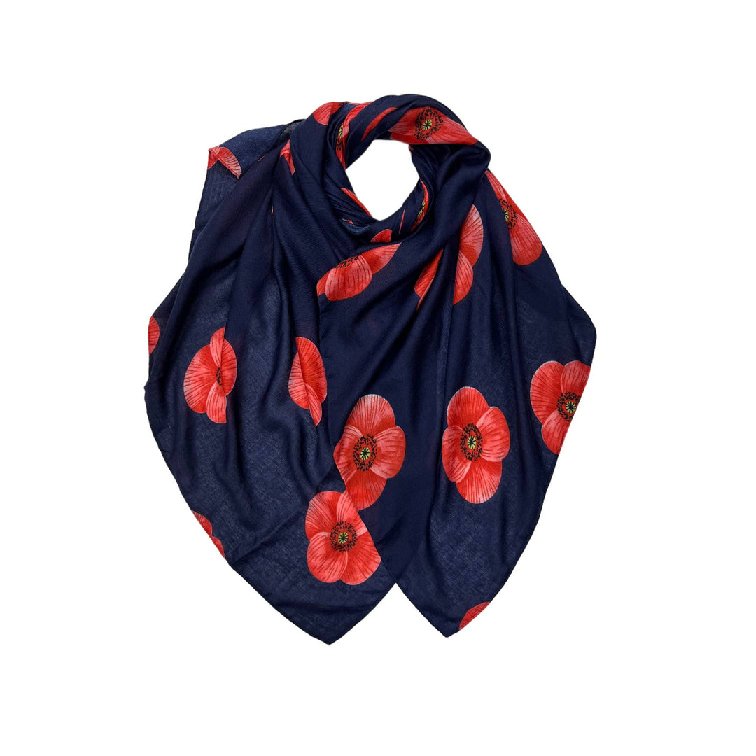 Poppy scarf: Navy