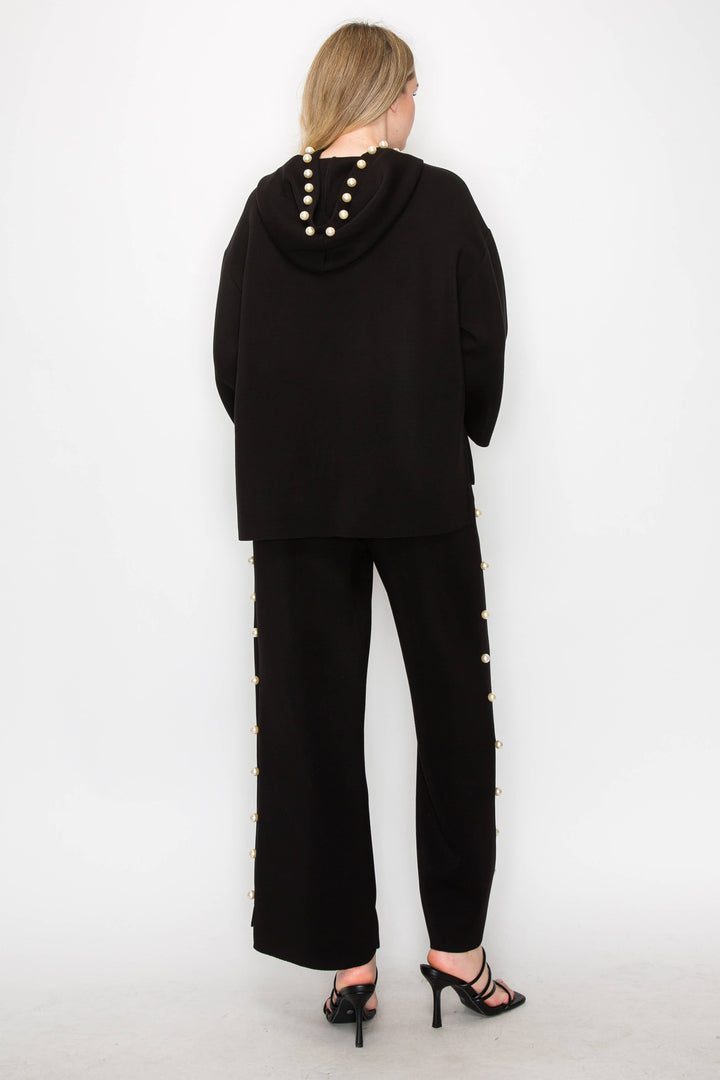 Francine Scuba Pearl Hoodie: Black / XL / 7425FT