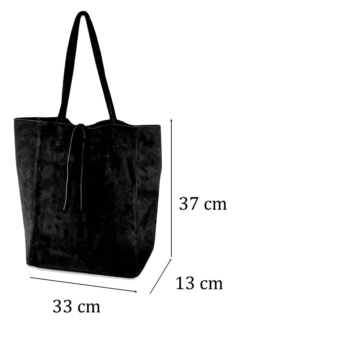 Italian Leather Bag Suede: Military Green