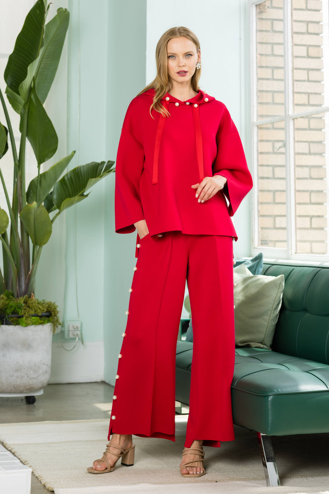 Farrah Scuba Pant: White / S