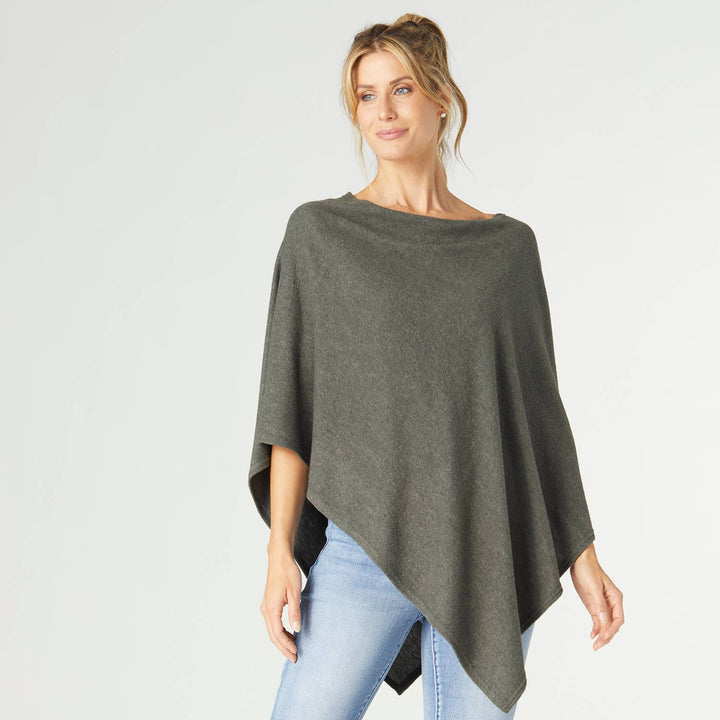 Brushed Poncho: Black