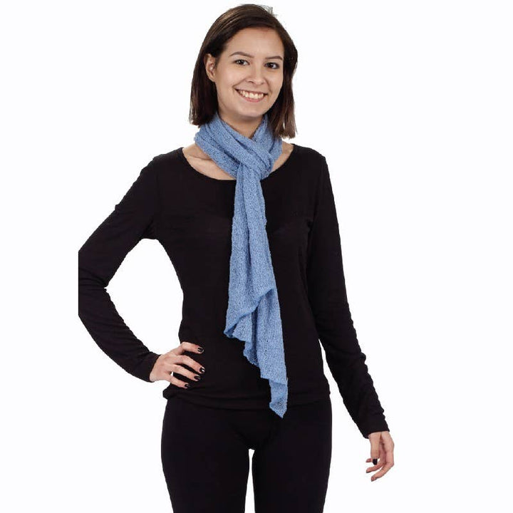 FOUR WAY SHAWL/SCARF: LIGHT BLUE