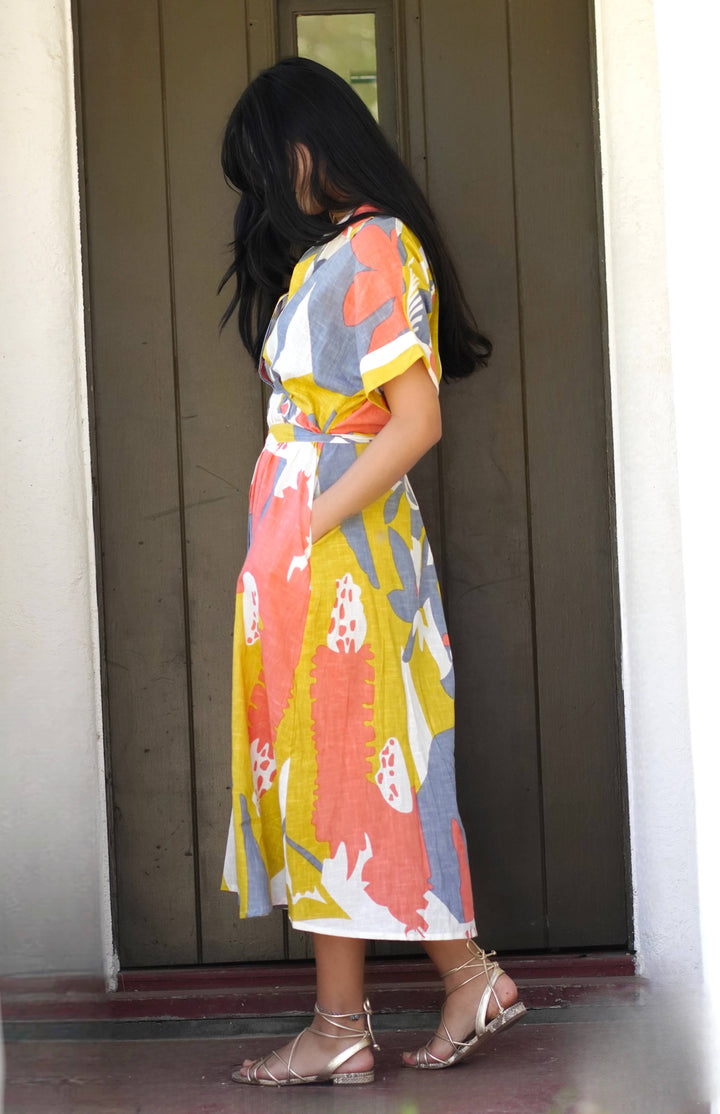 Abstract Print Dress Multi: Large