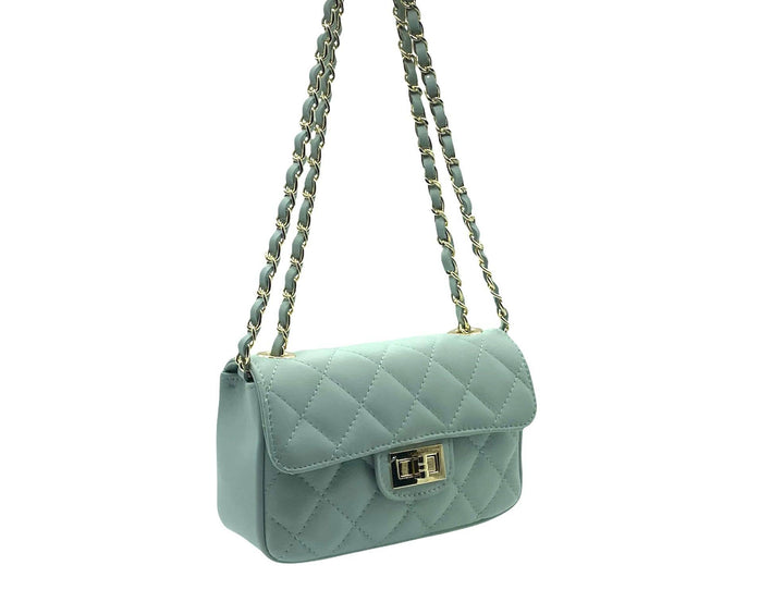 Italian leather Bag: Navy blue