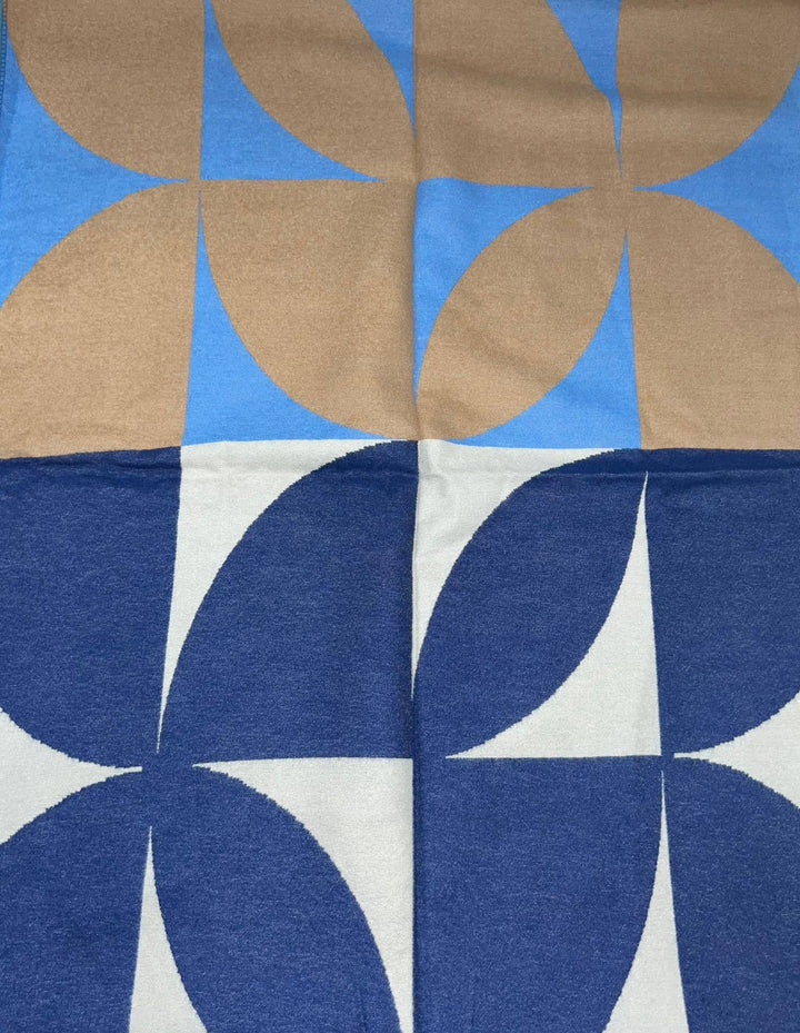 Chic Scarf with Geo Pattern: Red
