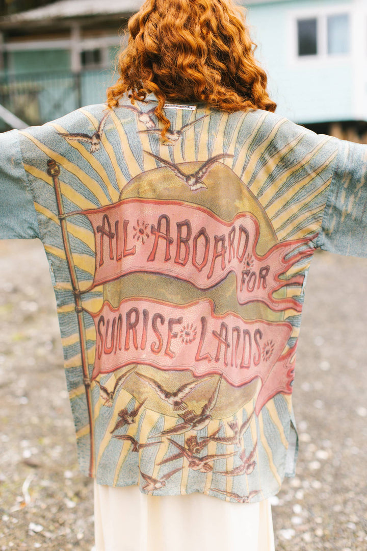 Sunrise Lands Artisan Bamboo Duster Kimono Robe