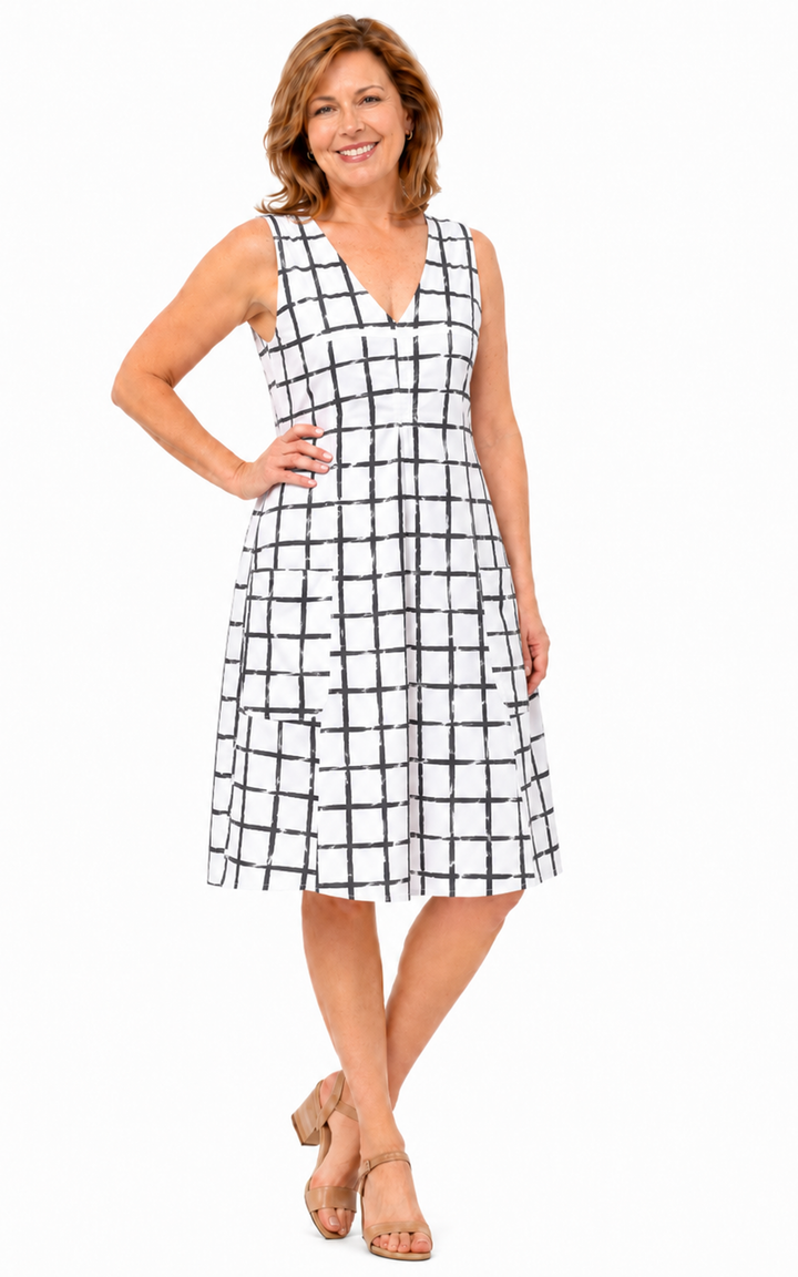 Tulip Clothing - CV656 Poppie in White Black Dissolve*: XS