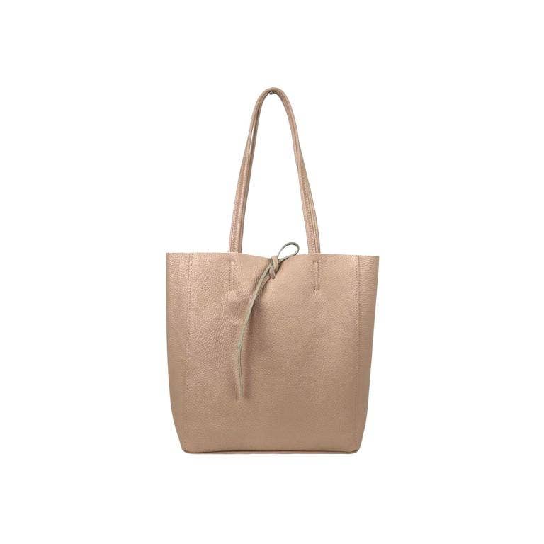 Leather Tote Bag: Black