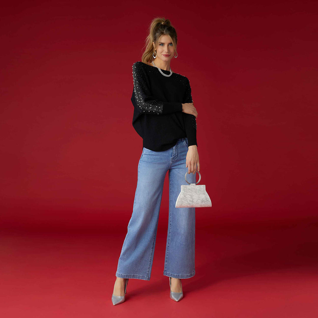 Wide Leg: Medium Denim / L