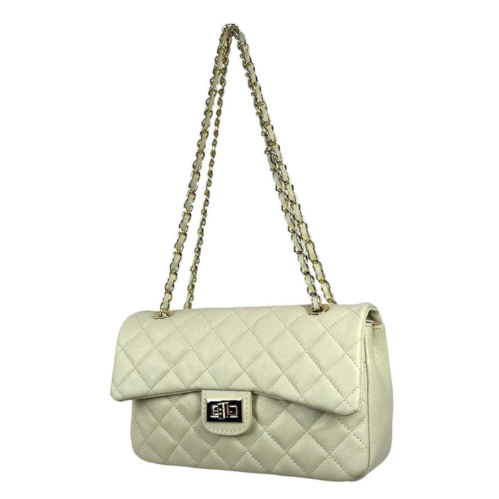 Extra Premium Quilted Leather Bag: Red