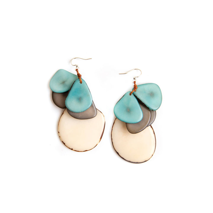Jordin Earrings: Burgundy/Cafe con Leche