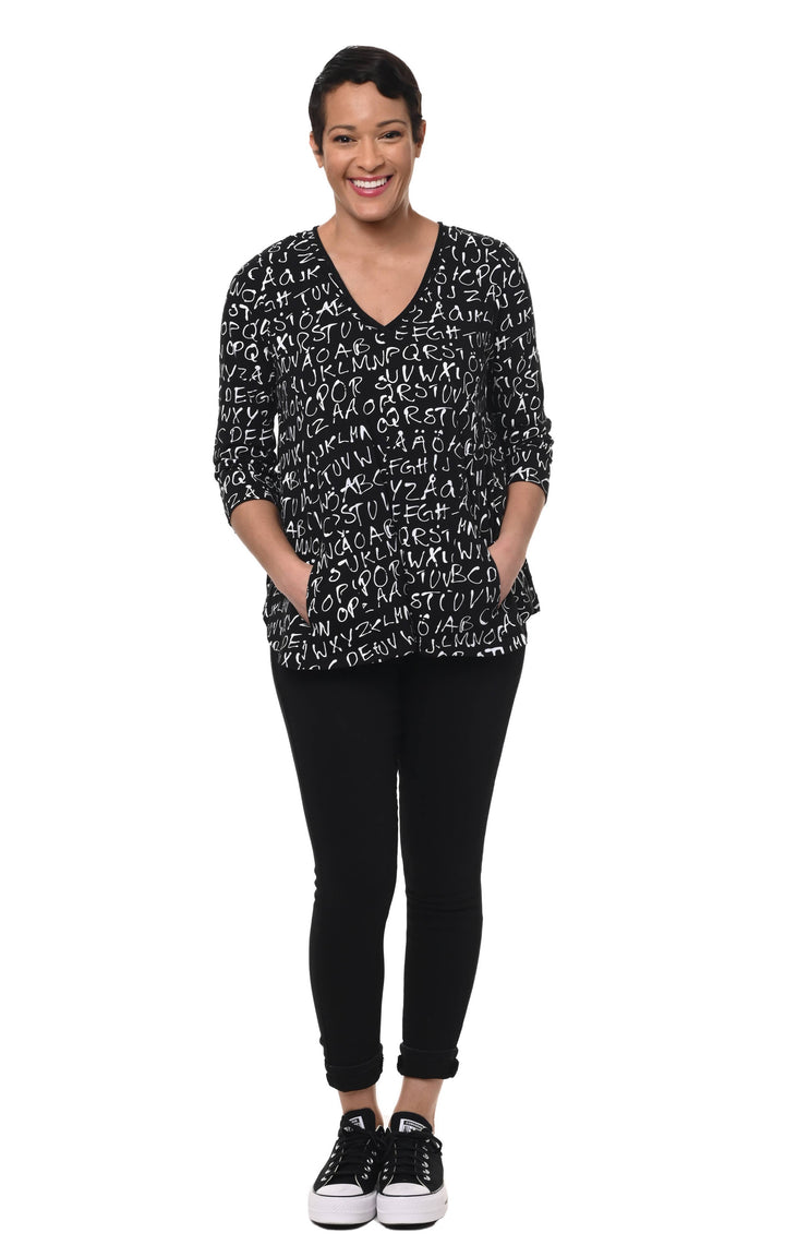 Tulip Clothing - L708 Willa in Black Alphabet*: S
