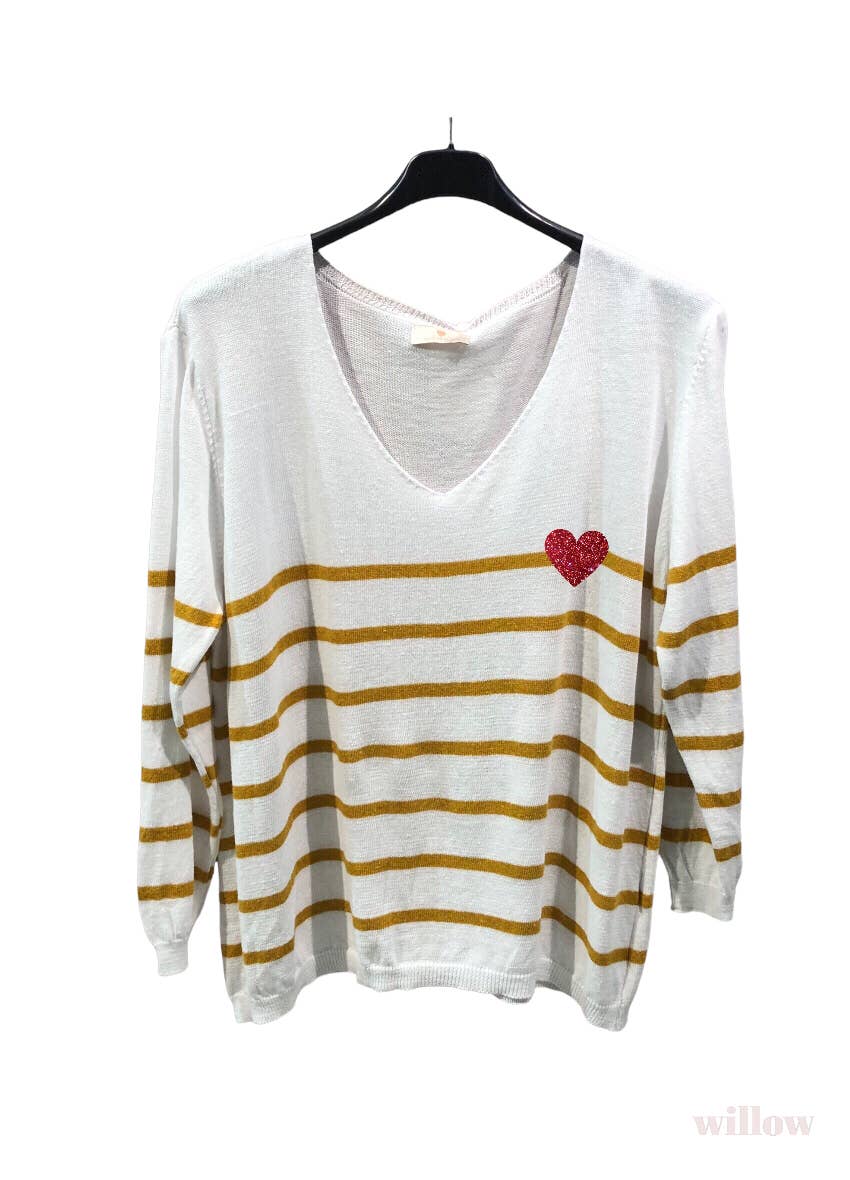 - Sailor heart sweater: Jeans